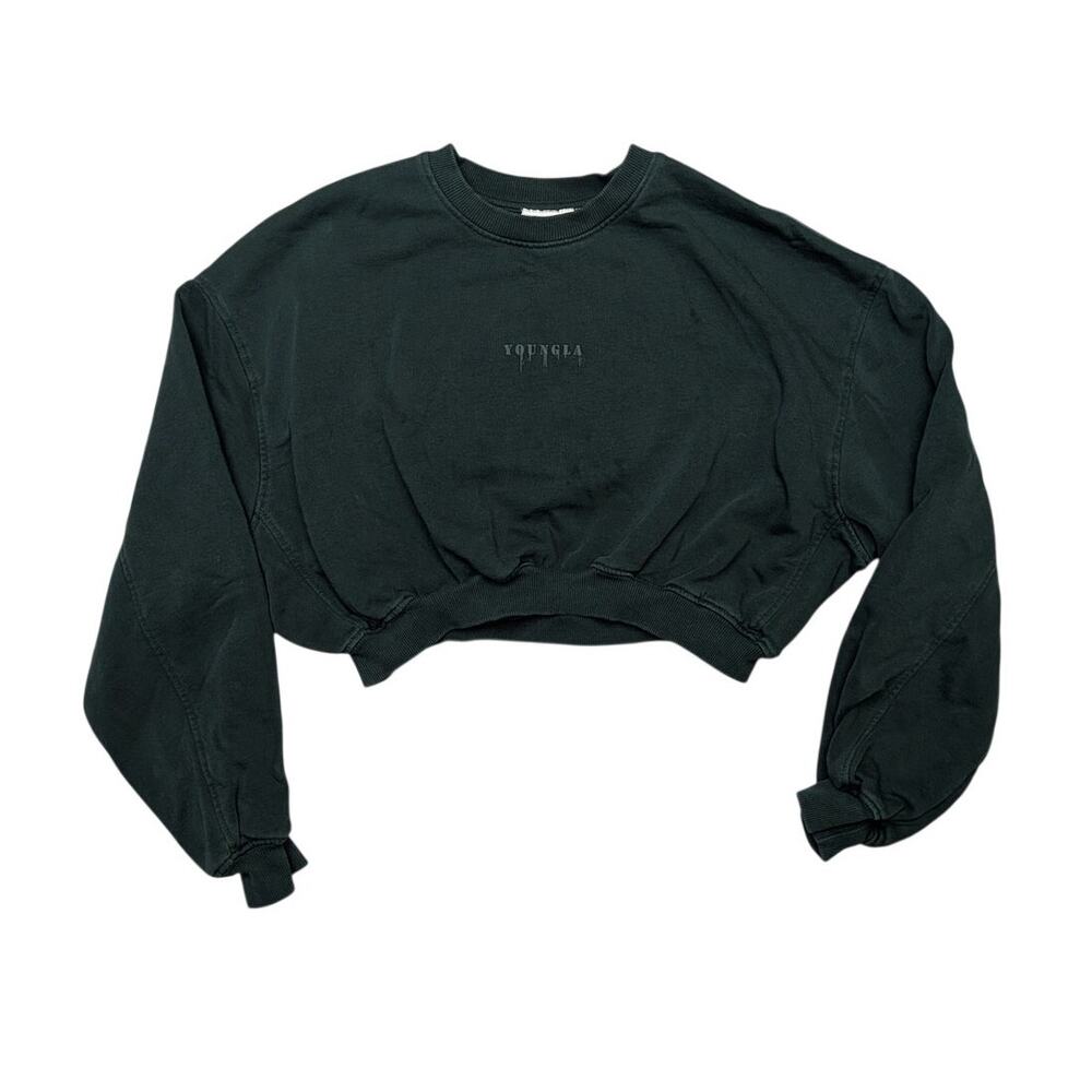 YoungLA W547 Premier Crop Crewneck Sweatshirt Women's XS Gym Loungewear